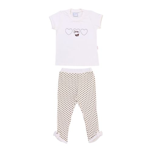 Calça Legging Infantil Menina Liso E Estampado Kit 5 Peças