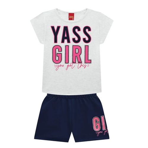 Conjunto Blusa e Short Elian Juvenil Menina Verão Fierce Girl 10